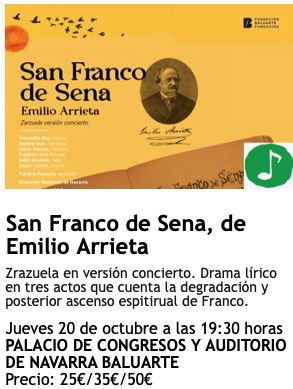 San Franco de Sena, de Emilio Arrieta