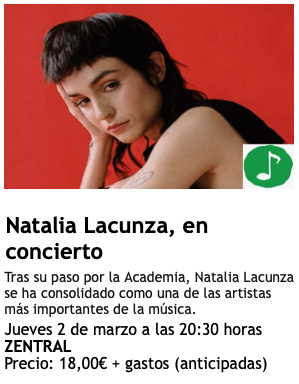 Concierto Natalia Lacunza