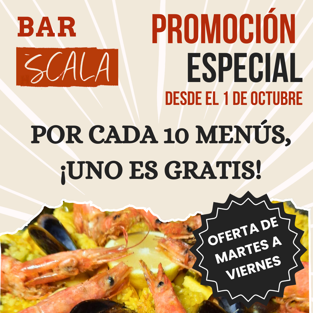 ¡Disfruta de Menús Gratis en Bar Scala!